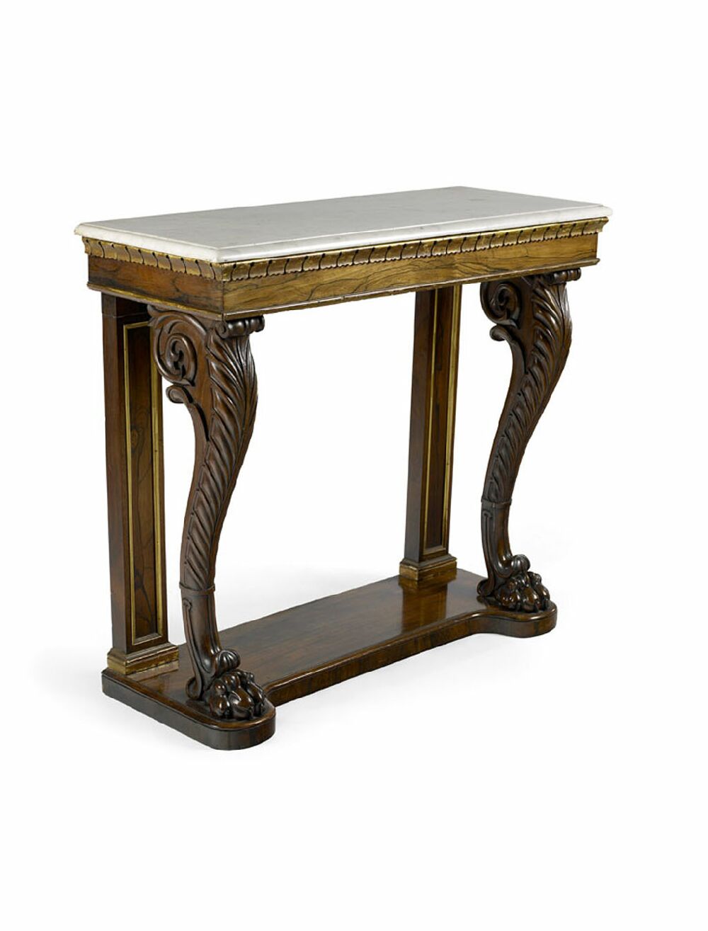 A George IV period rosewood console table