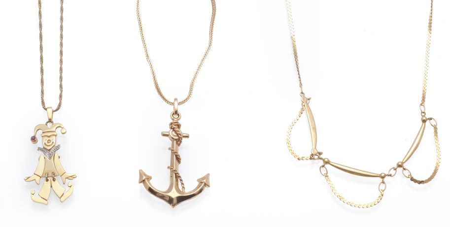 A group of three necklaces
