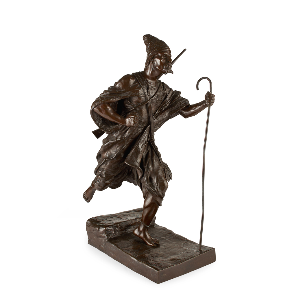 LARGE CONTINENTAL BRONZE FIGURE OF A TURK