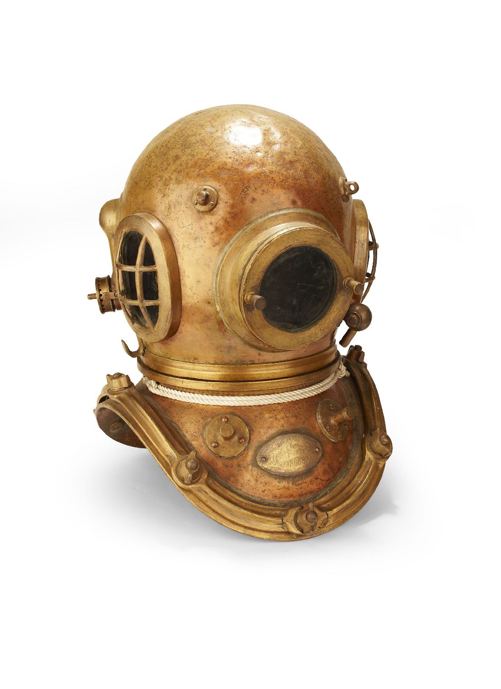 SIEBE GORMAN NINE BOLT COPPER DIVING HELMET