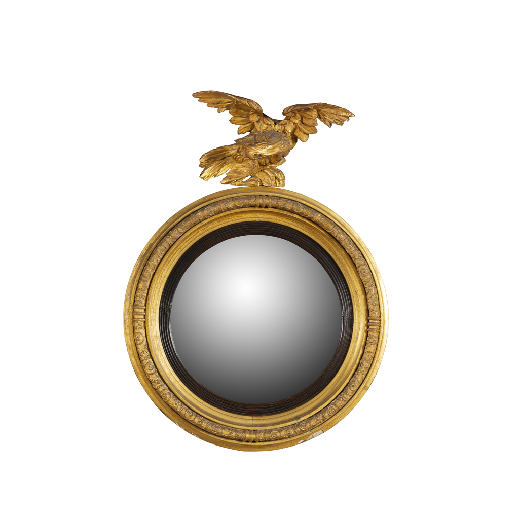 REGENCY GILTWOOD CONVEX MIRROR
