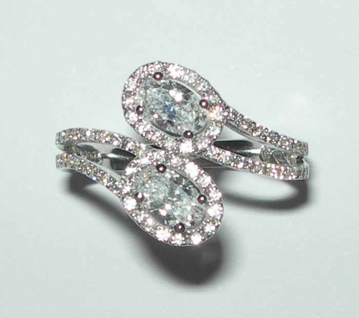 A modern diamond cluster ring,
