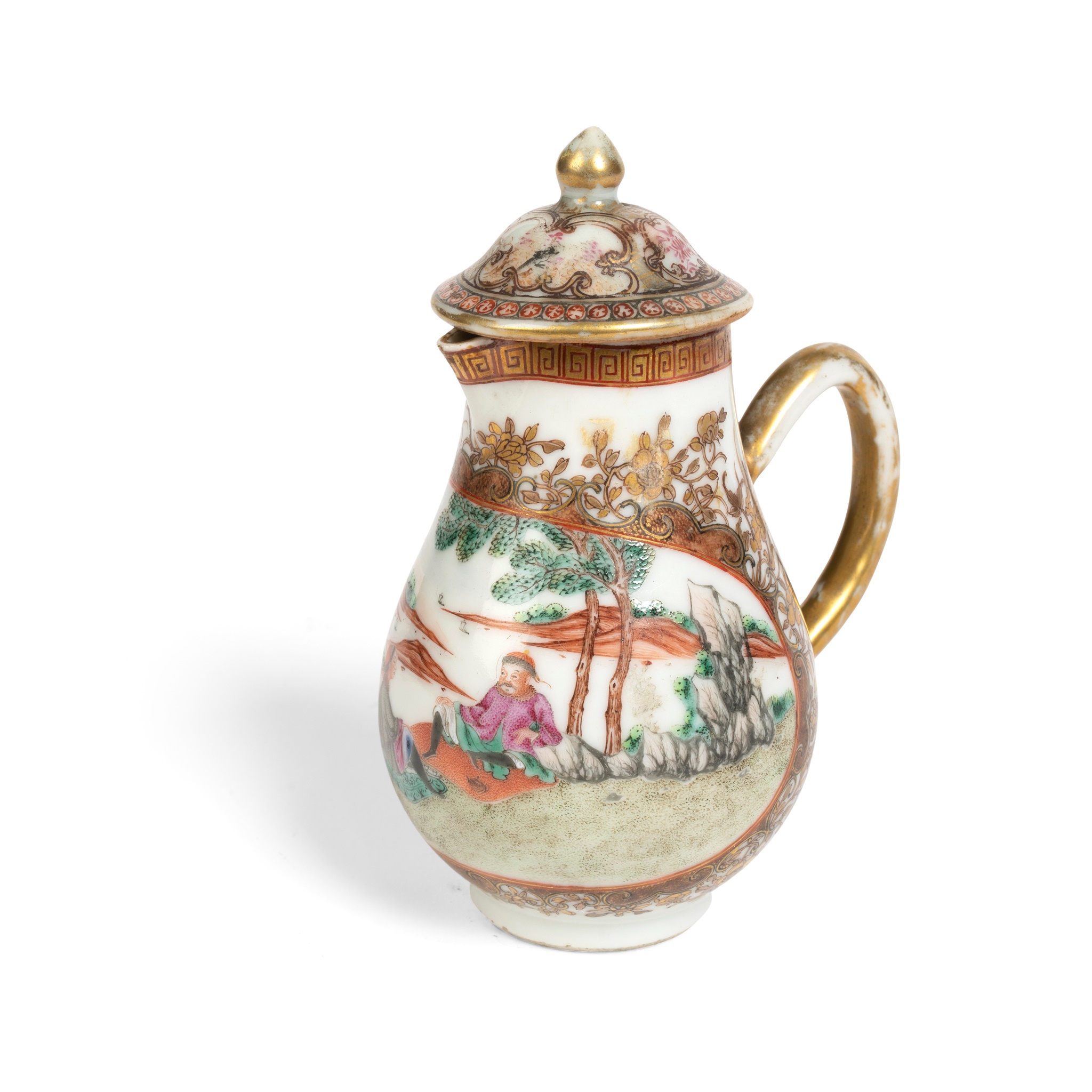 SMALL FAMILLE ROSE MILK JUG AND COVER
