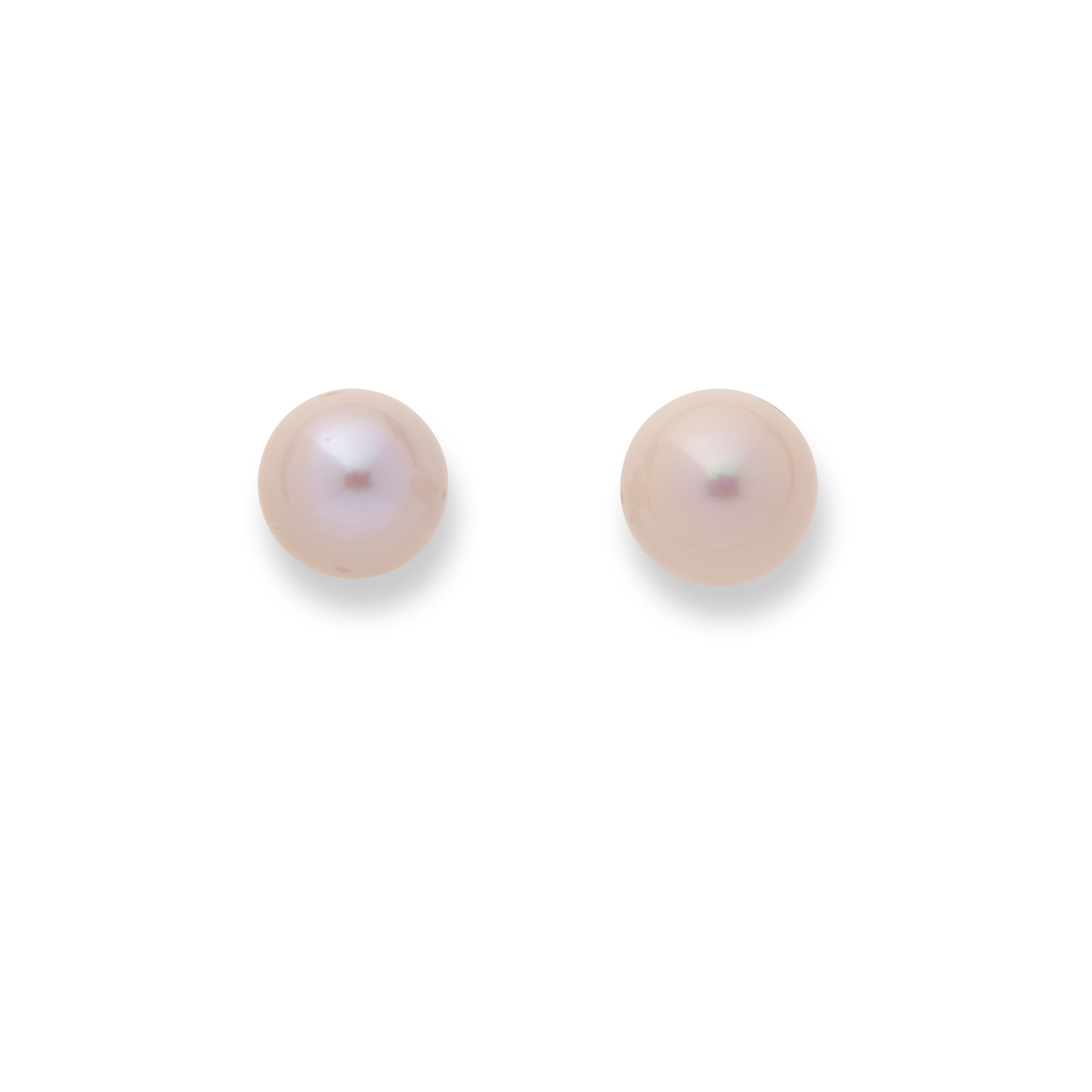 A pair of Scottish freshwater pearl stud earrings