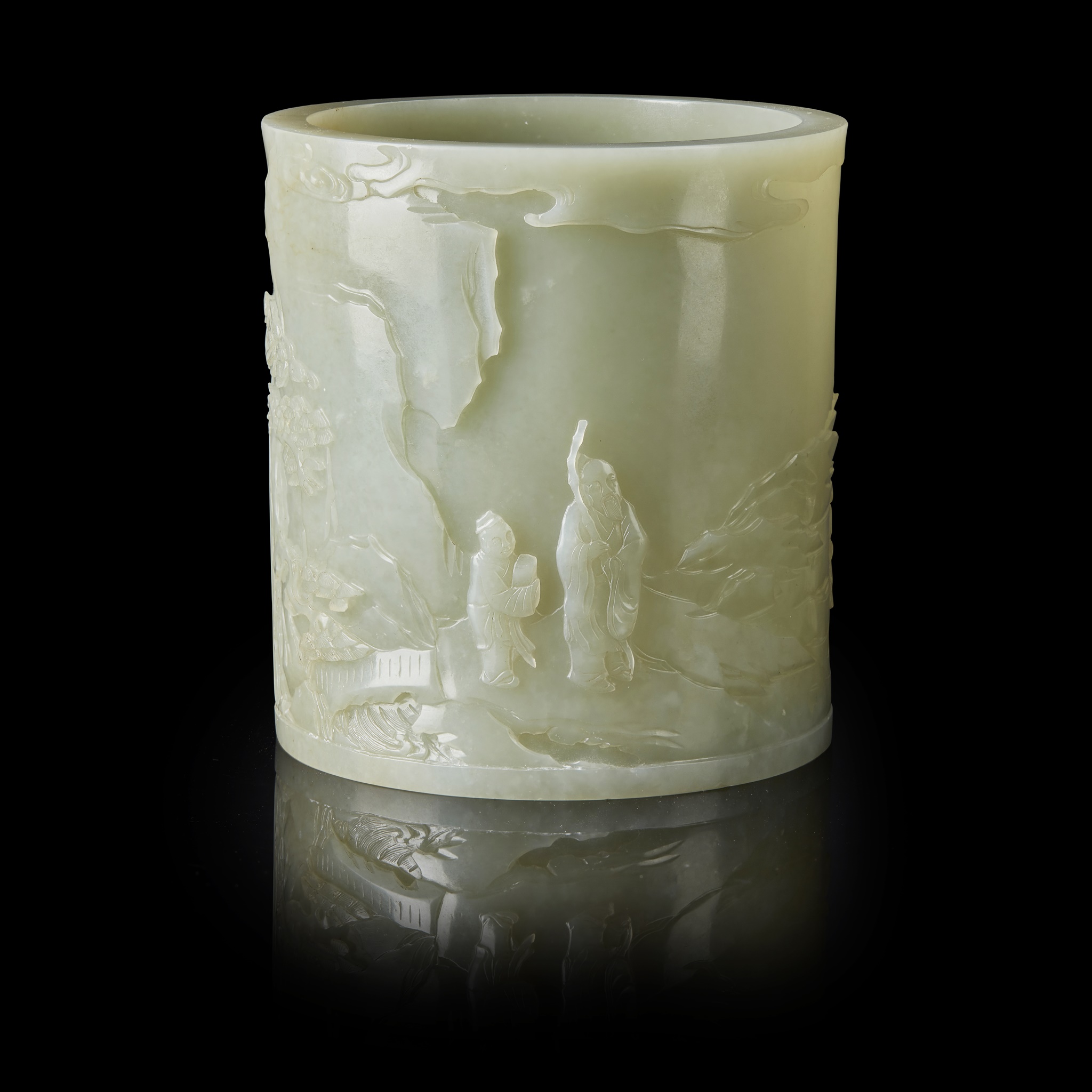 CELADON JADE BRUSH POT