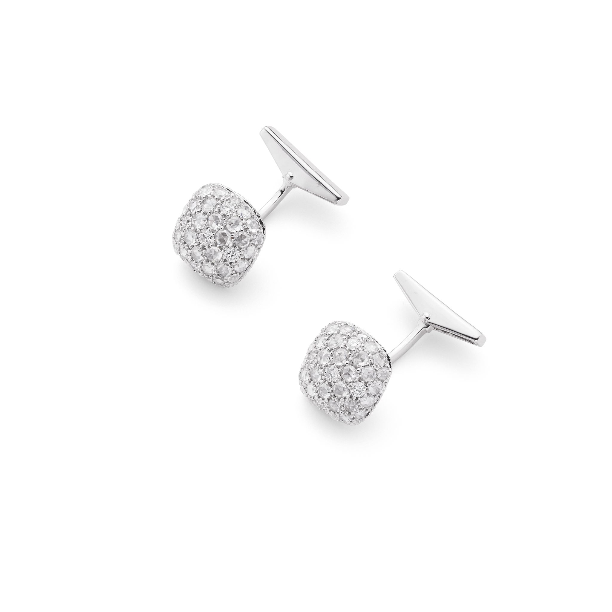 A pair of diamond cufflinks