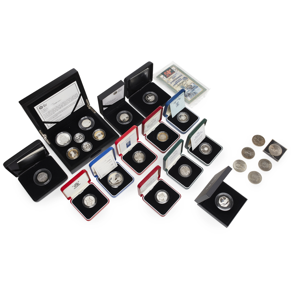 U.K. - A group of various silver, proof, Piedfort and other coins