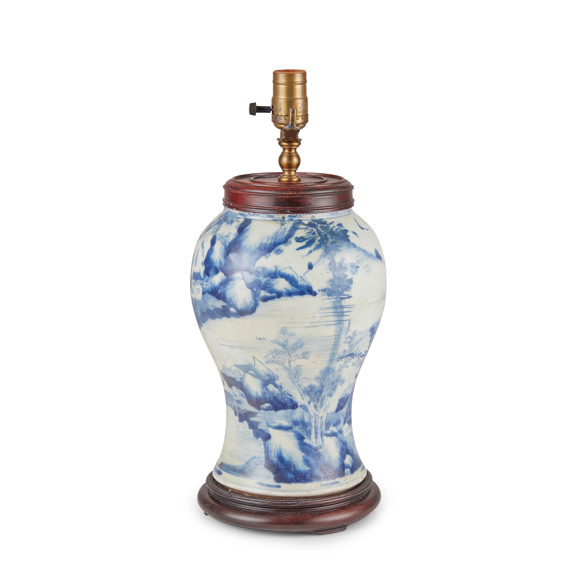 BLUE AND WHITE VASE LAMP