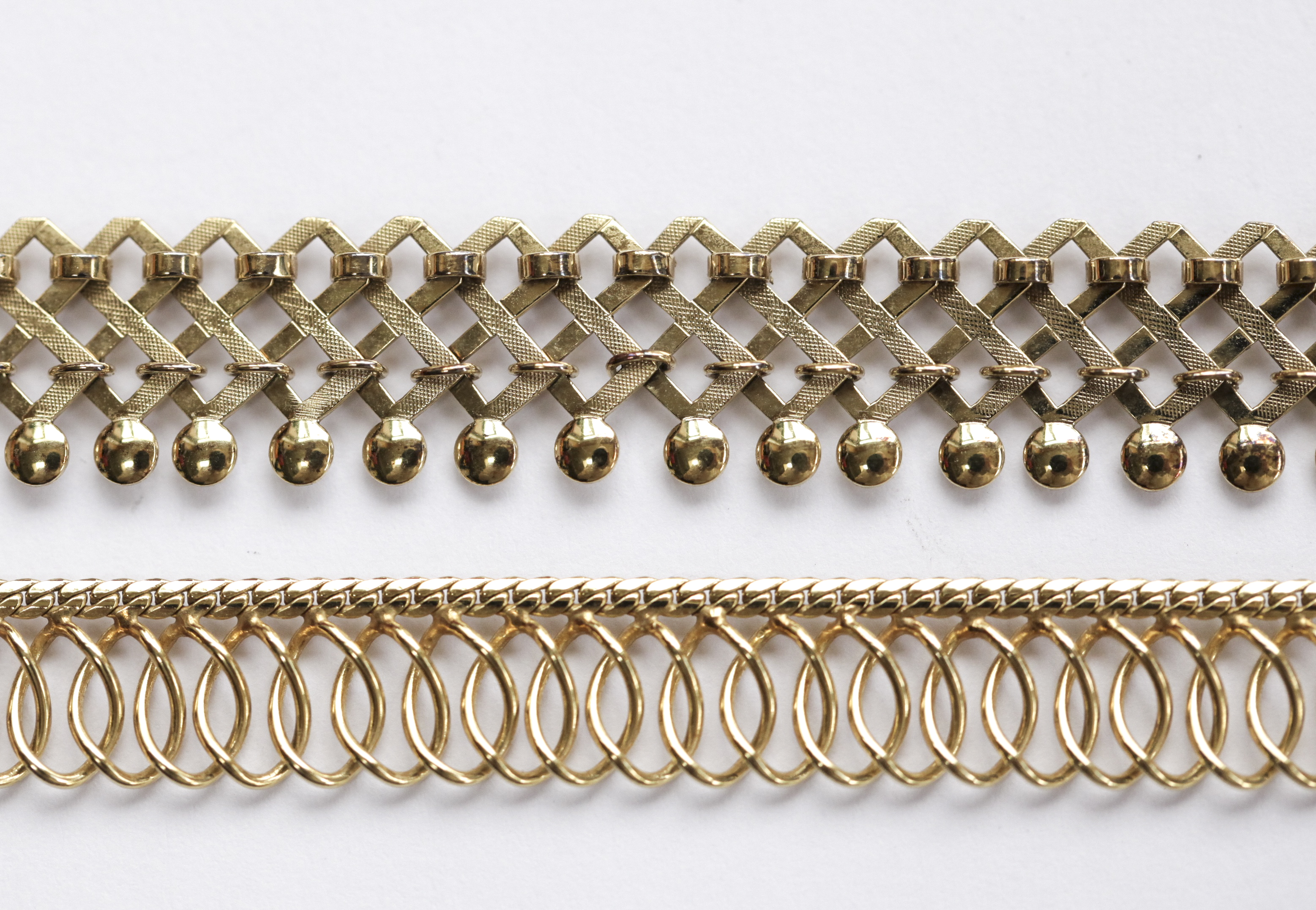 An 18ct gold fancy link necklace