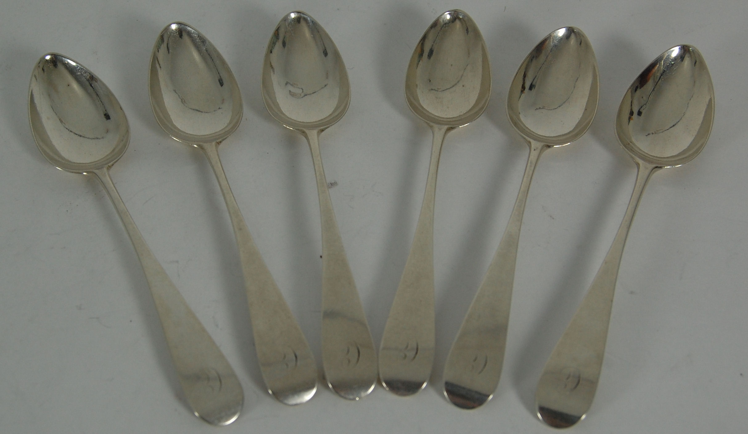 Aberdeen - a set of six Scottish provincial dessert spoons