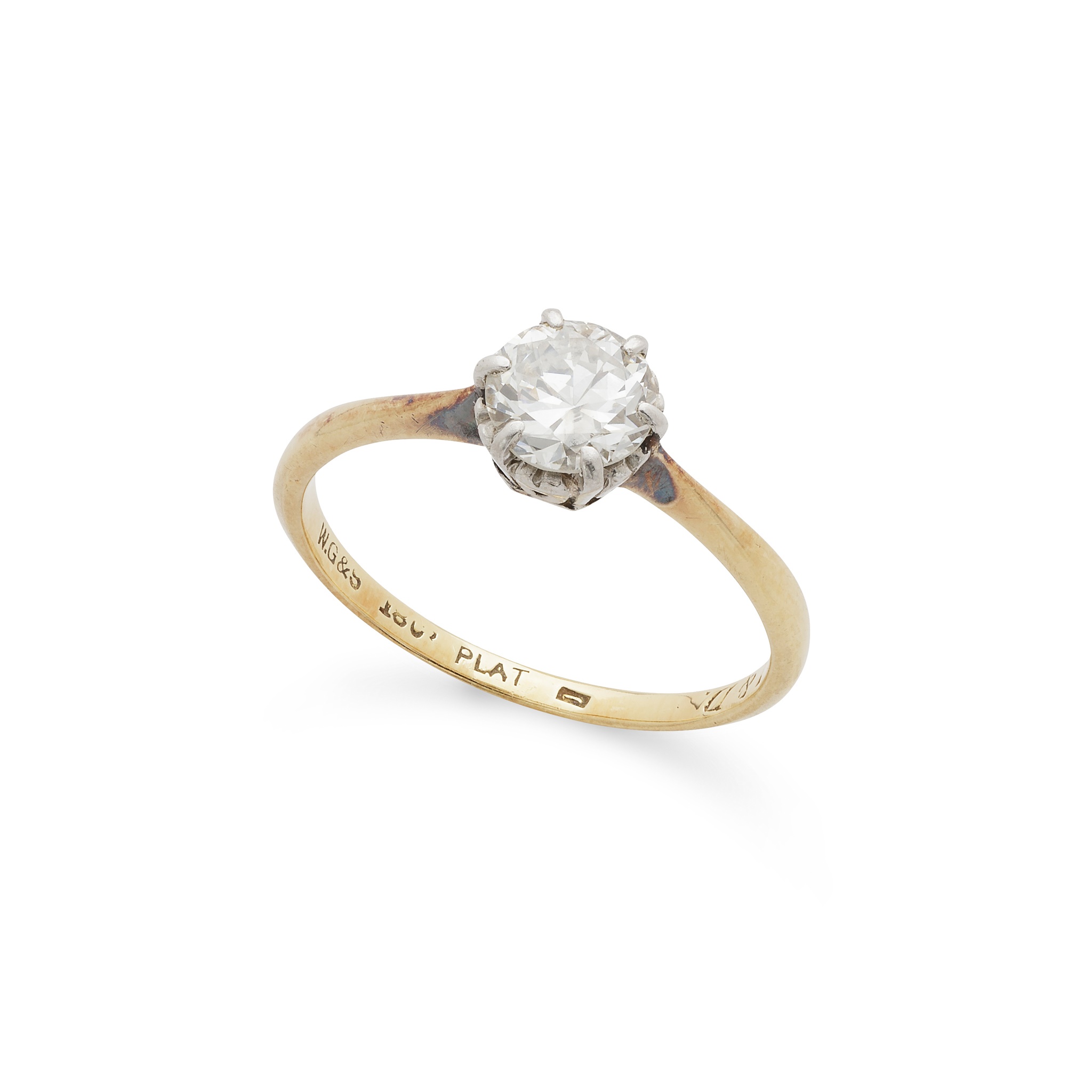 A diamond single-stone ring