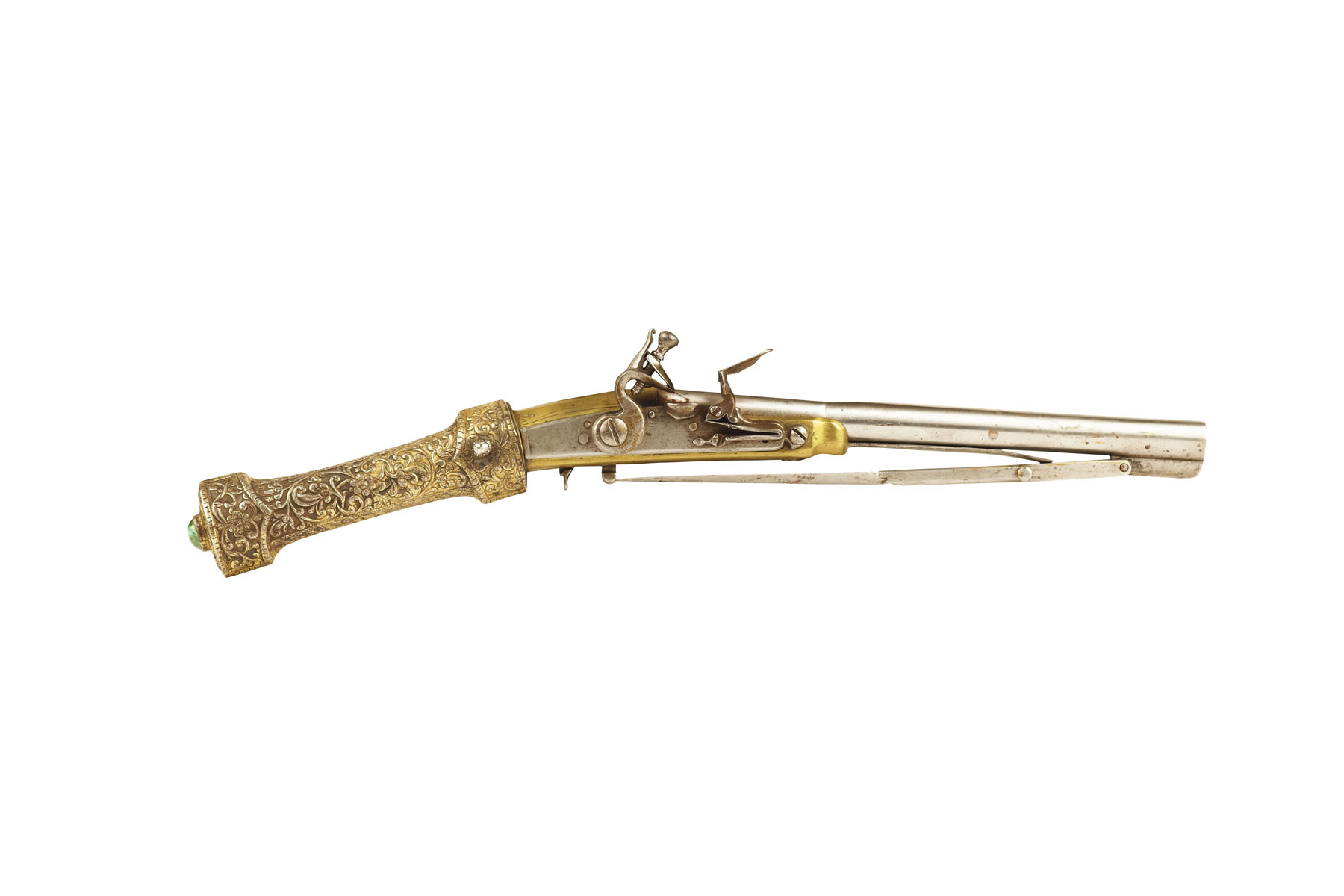 INDIAN FLINTLOCK DAGGER PISTOL