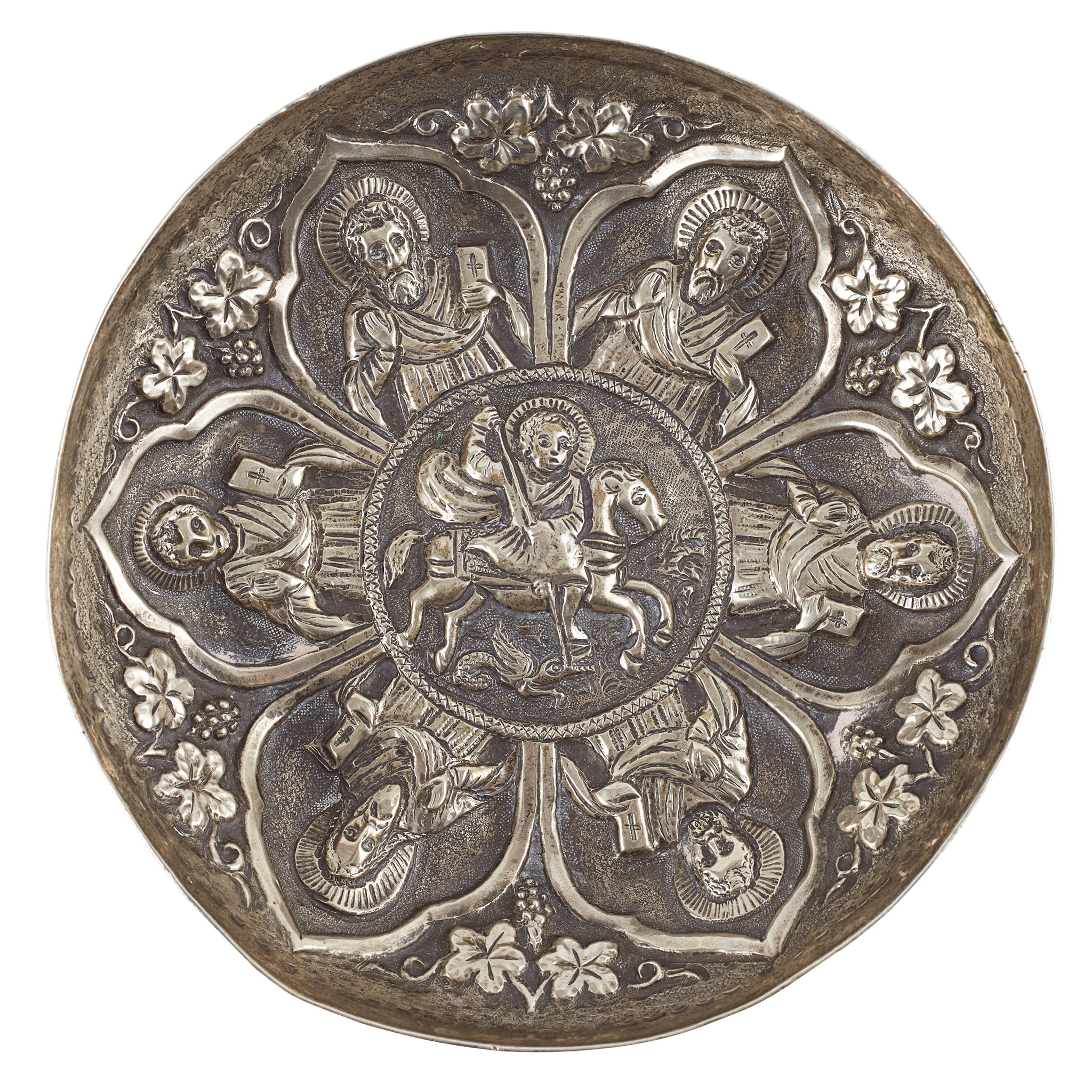 OTTOMAN SILVER REPOUSSÉ BOWL