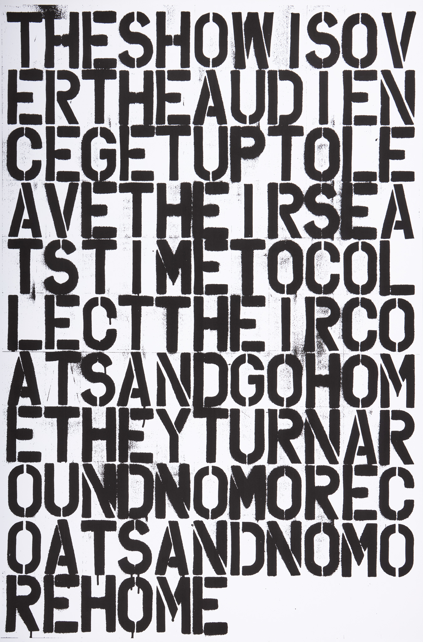 CHRISTOPHER WOOL (AMERICAN 1955-) AND FÉLIX GONZÁLEZ-TORRES (AMERICAN/CUBAN 1957-1996)