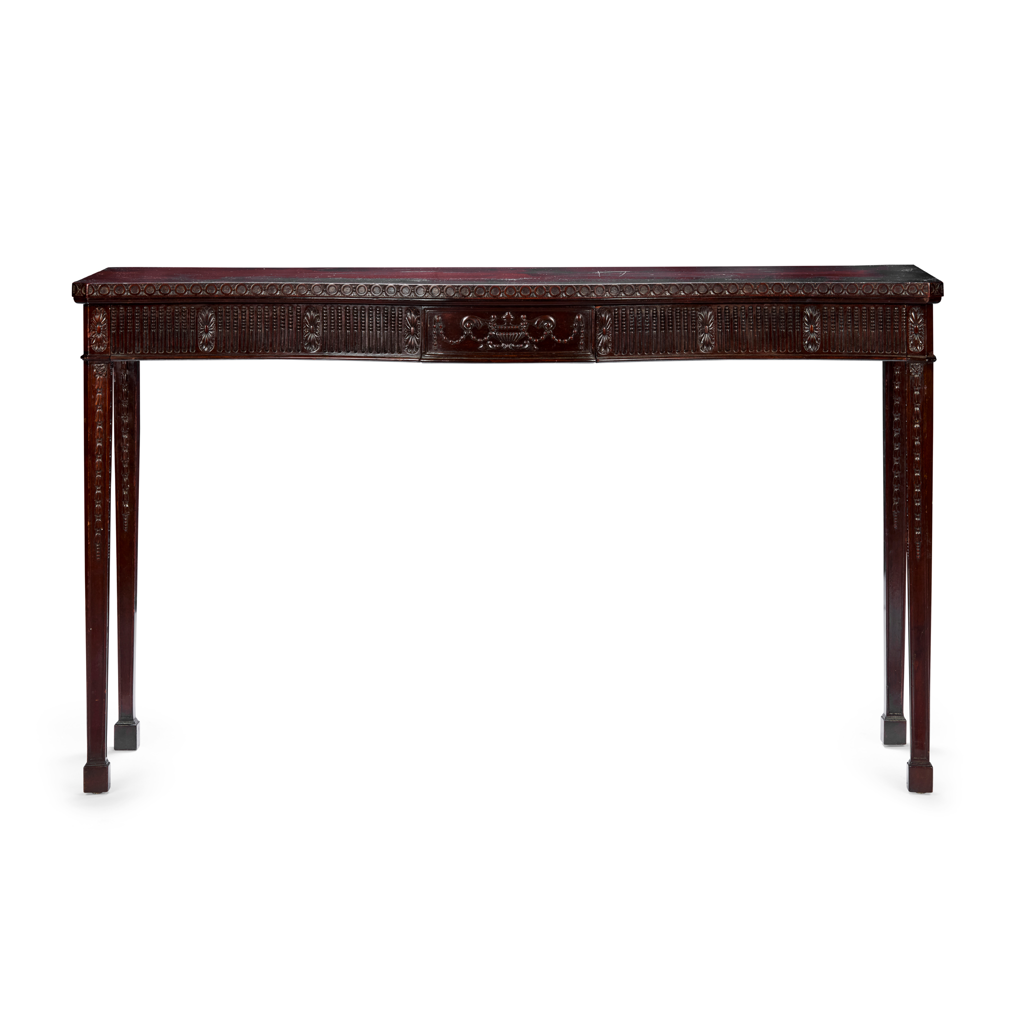GEORGIAN STYLE MAHOGANY SERPENTINE SERVING TABLE
