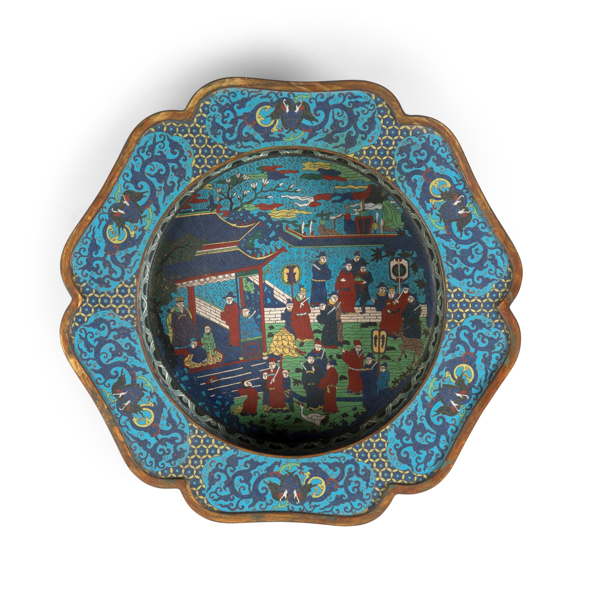 CLOISONNÉ ENAMEL BASIN