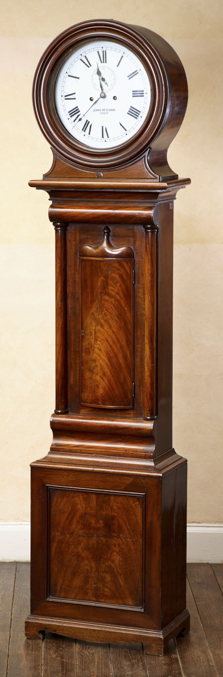A mid 19th century Scottish mahogany eight day longcase clock