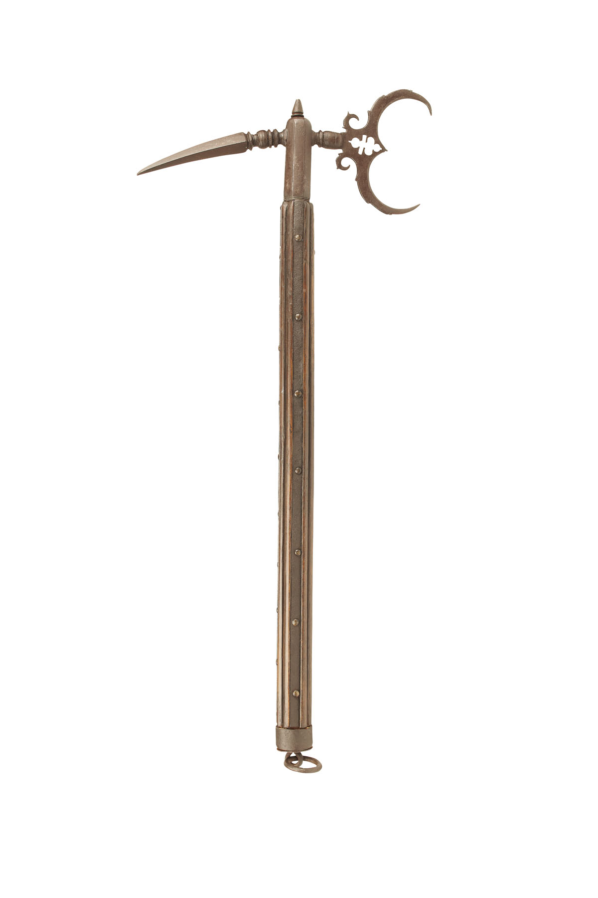 POLISH WAR AXE WITH A SPIKE AND A DISGORGER ON THE HEAD