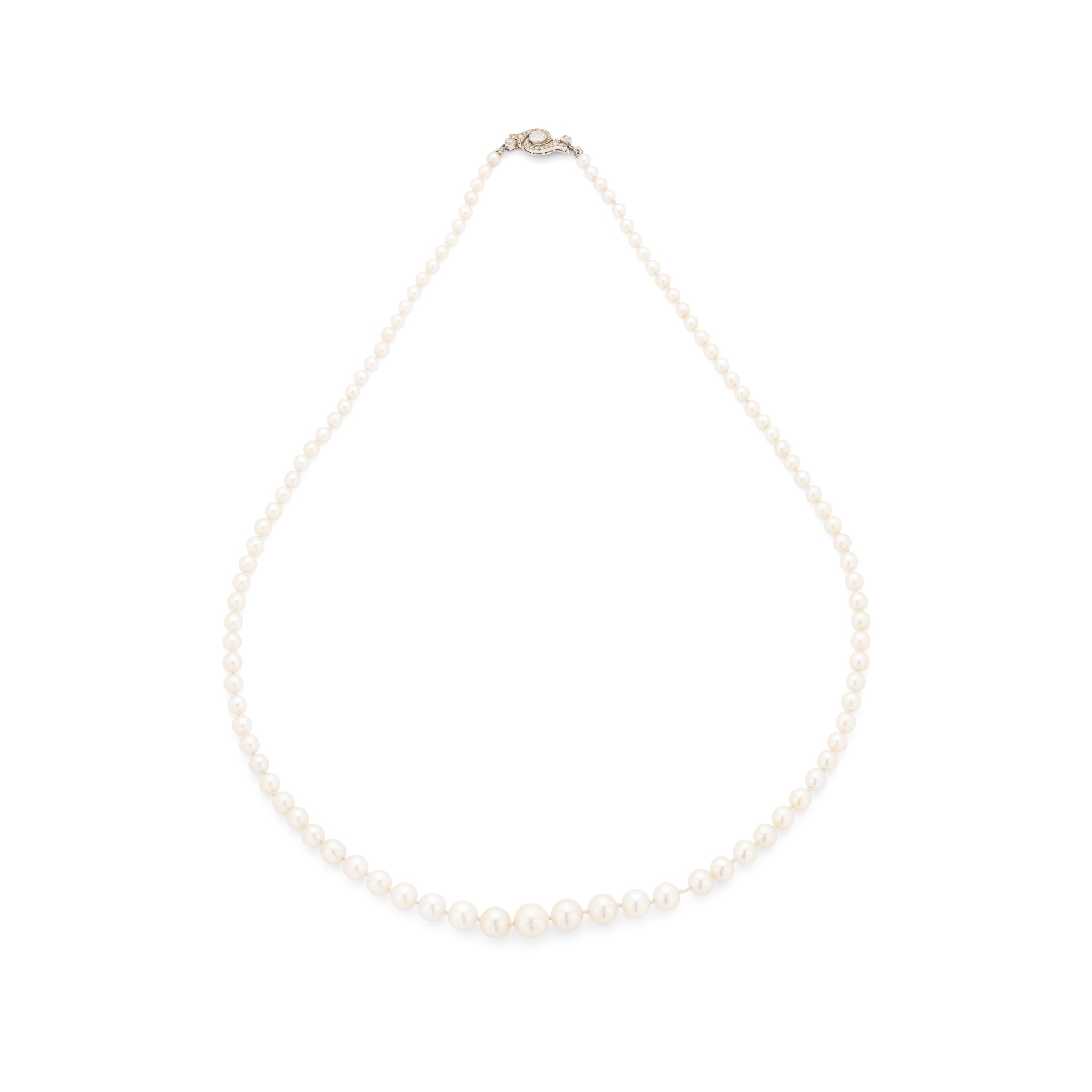 A cultured pearl necklace