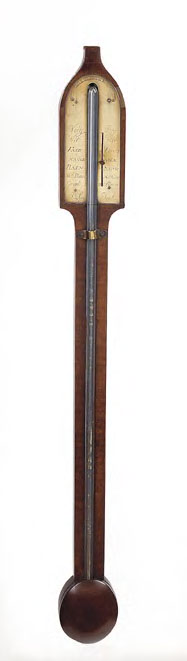 J Lowe A George III mahogany cased stick barometer,