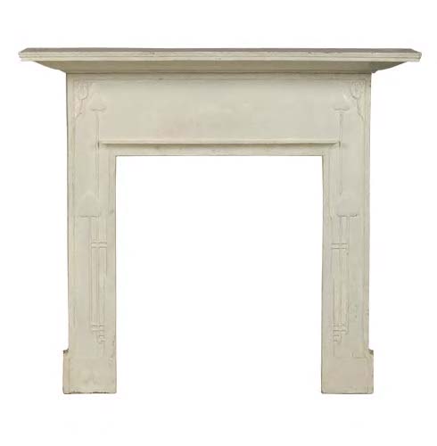 An Art Nouveau cast iron fire surround,