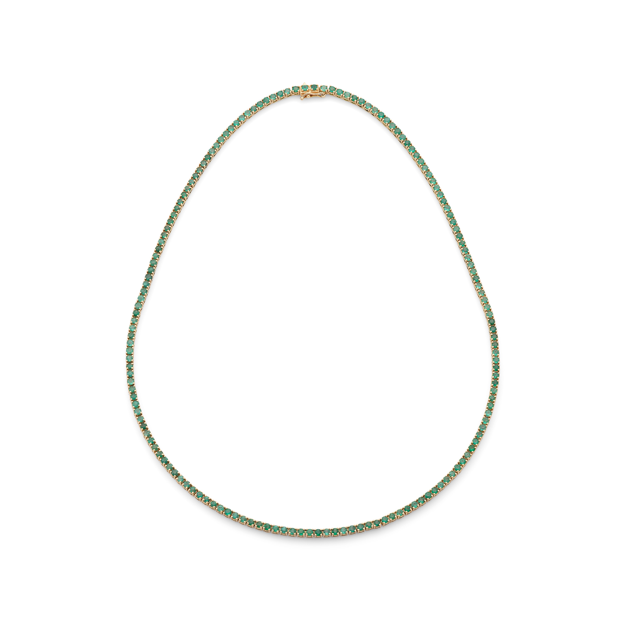 An emerald rivière necklace