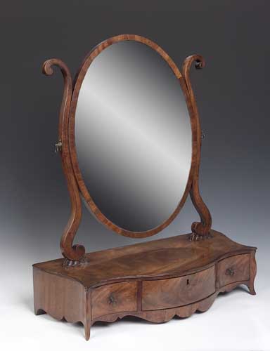 A George III mahogany dressing mirror