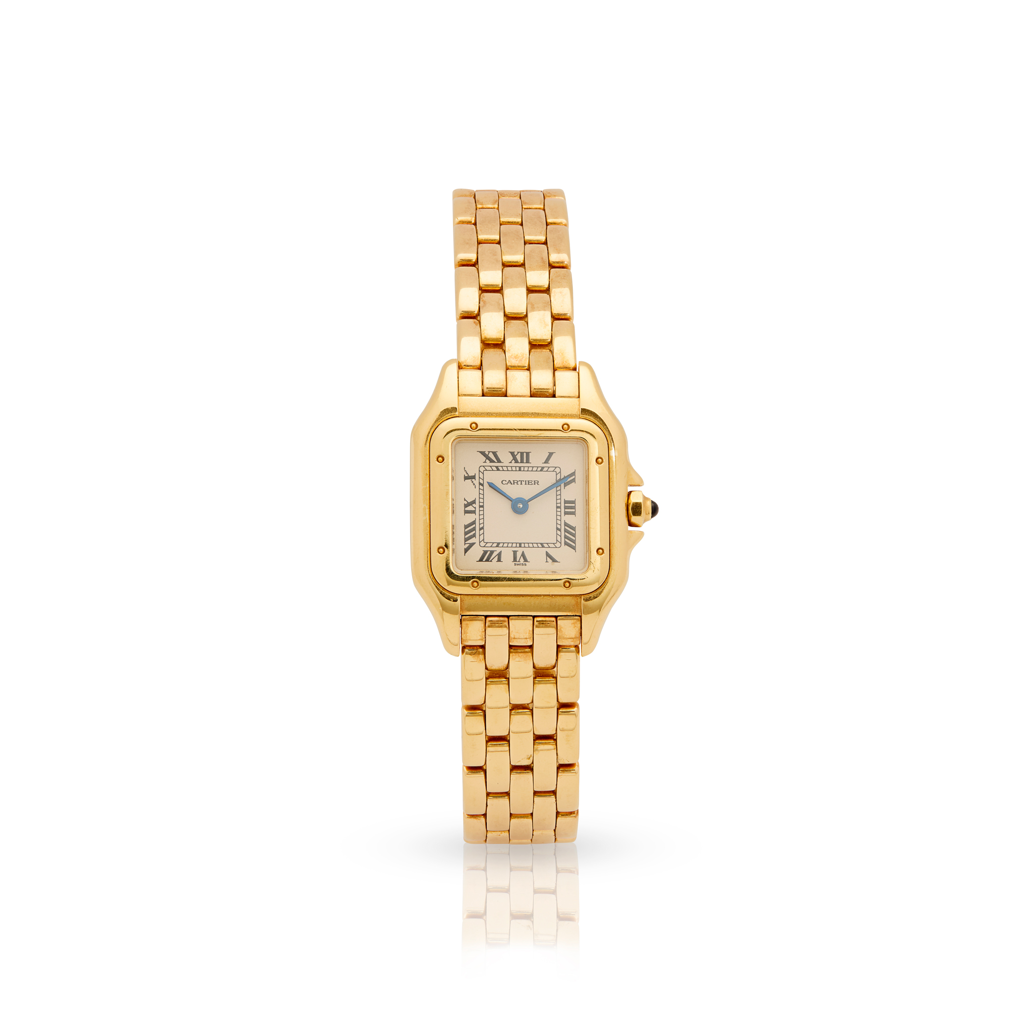 Cartier. A Ladies attractive 18k yellow gold quartz bracelet watch