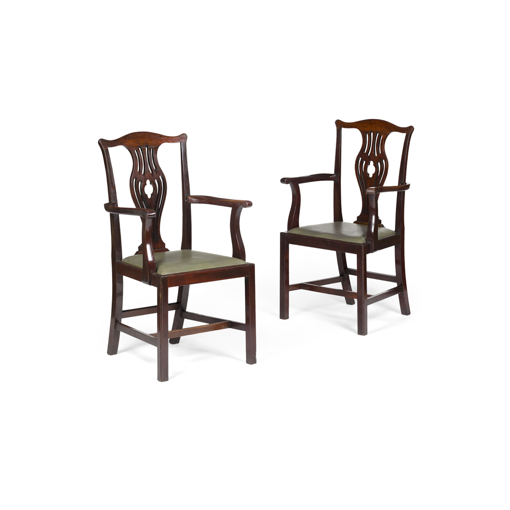 SET OF FOURTEEN SCOTTISH GEORGIAN STYLE MAHOGANY DINING CHAIRS