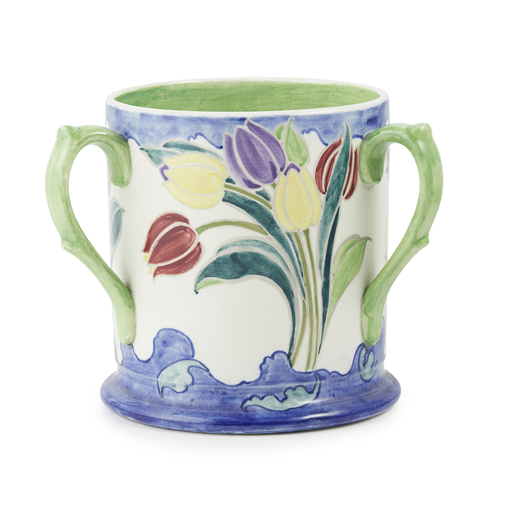 A BOUGH POTTERY LOVING CUP