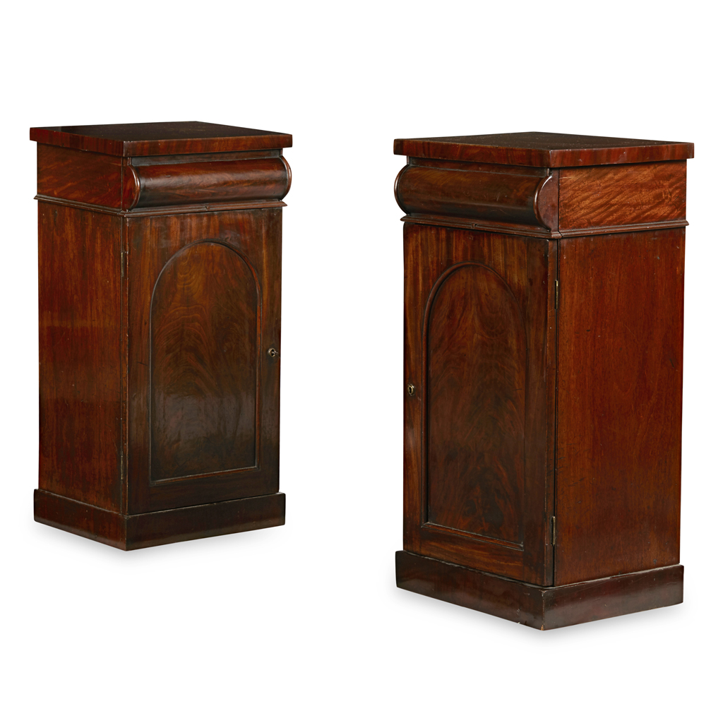 PAIR OF VICTORIAN MAHOGANY BEDSIDE CABINETS