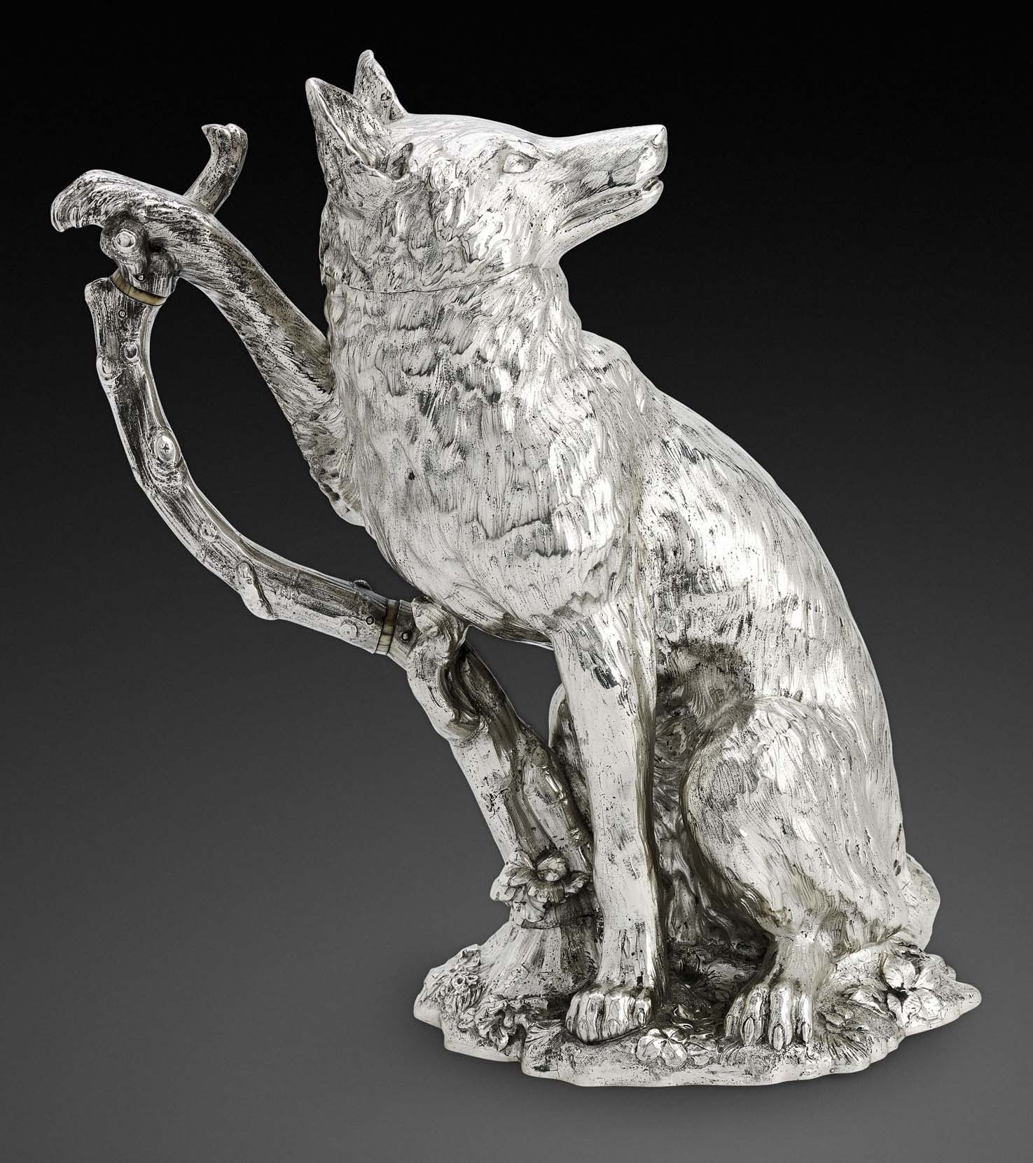 An early Victorian Scottish novelty silver claret jug