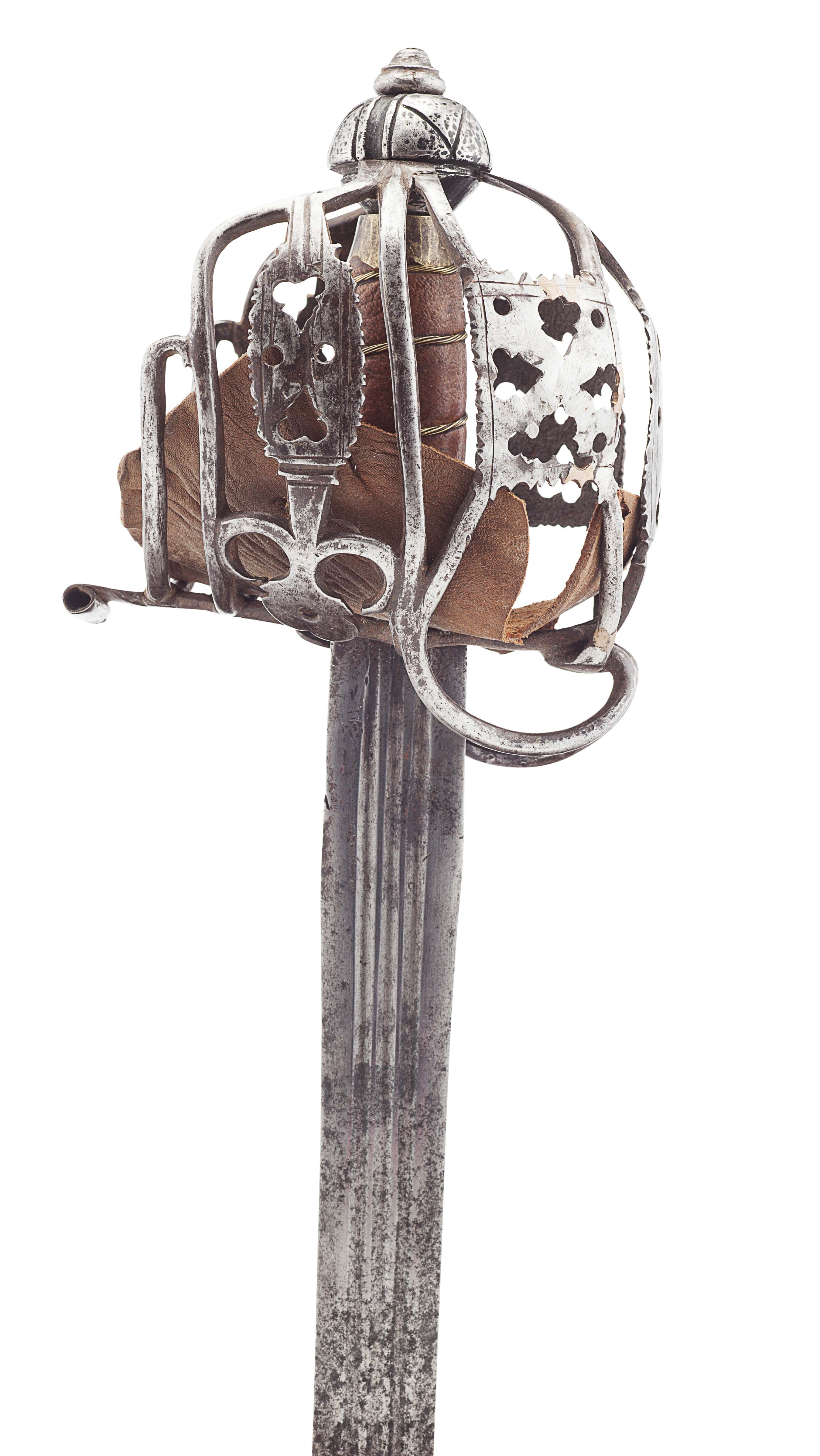 A Scottish basket hilted broad sword of Glasgow type, circa 1700