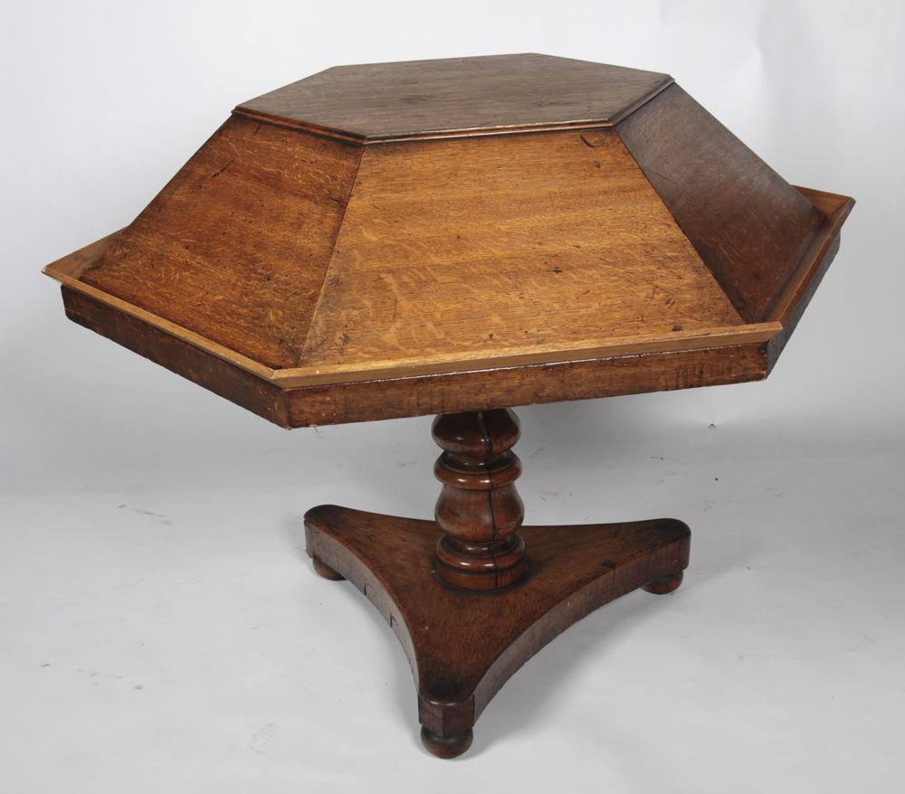 A Victorian oak reading table provenance, the boardroom of Chambers publishing
