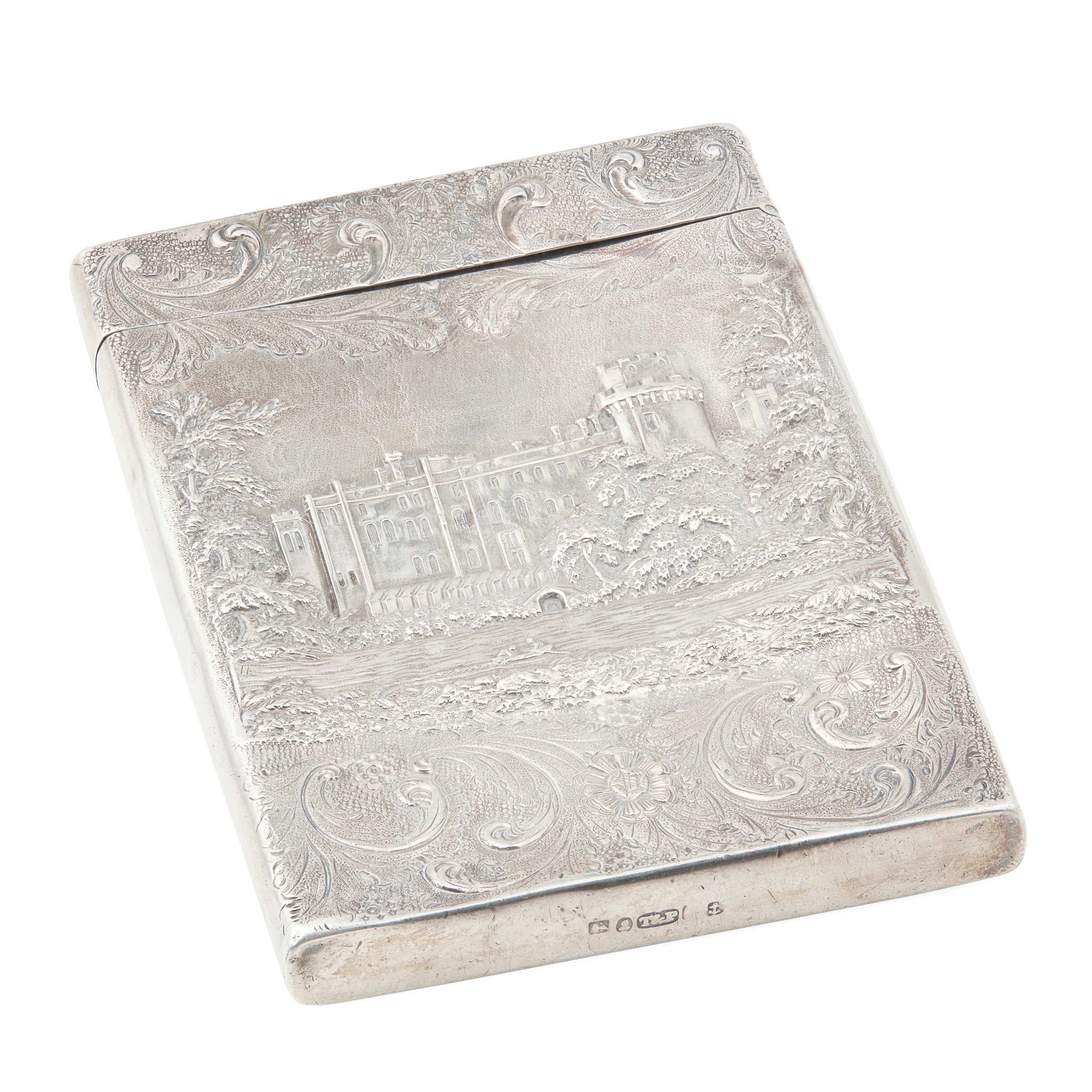 A late George IV double castle top card case