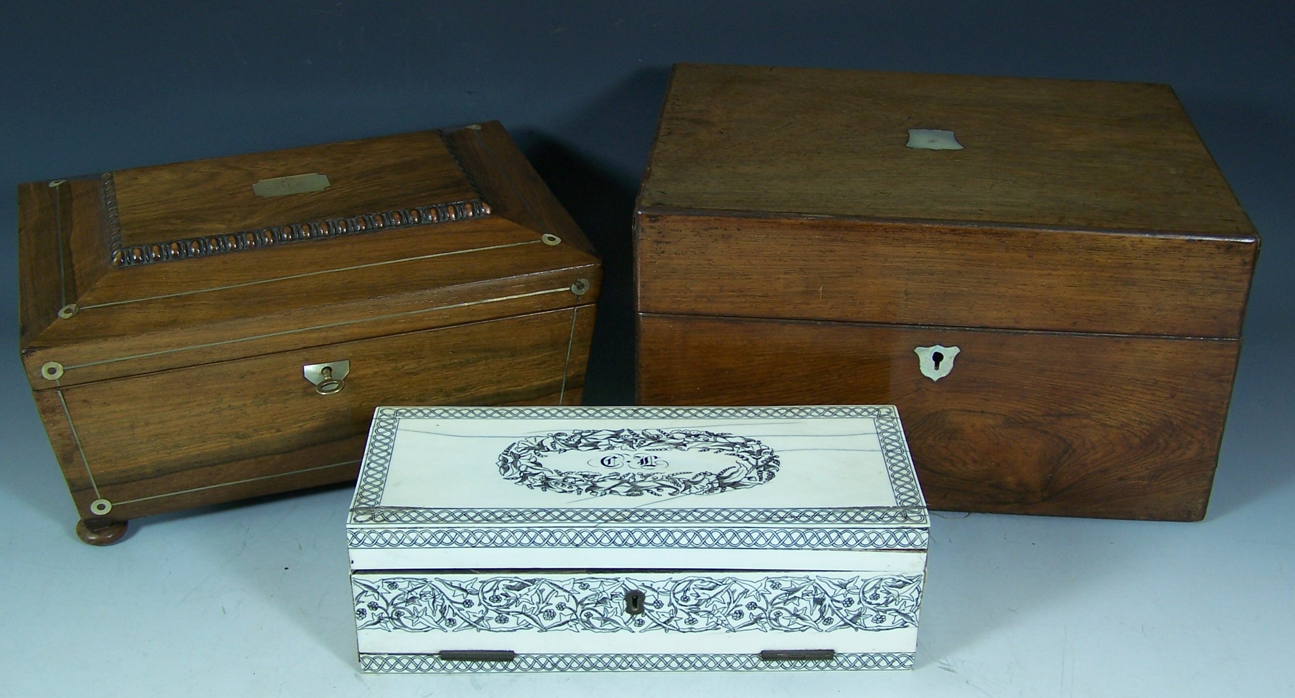 An Indian ivory box,
