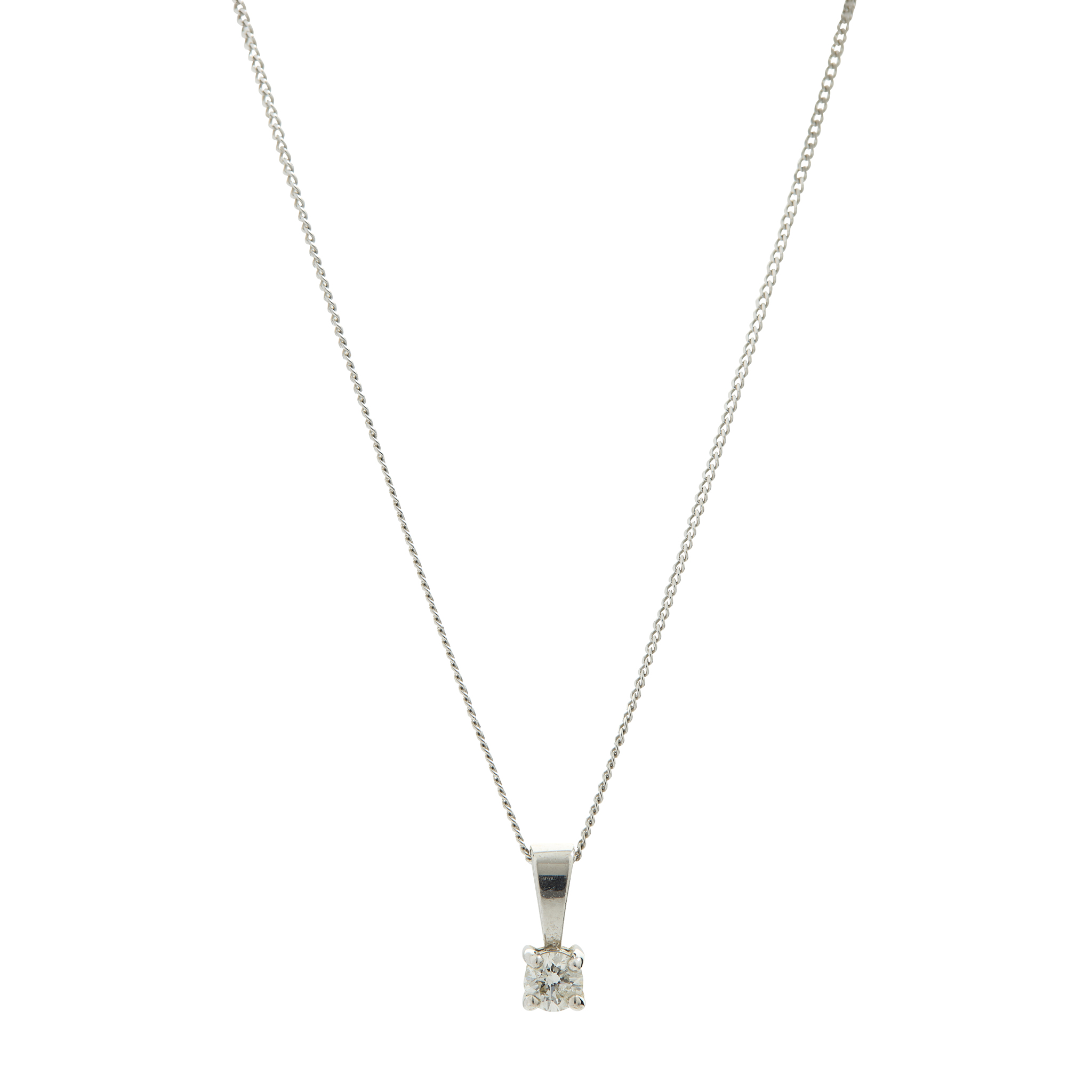 A diamond pendant necklace