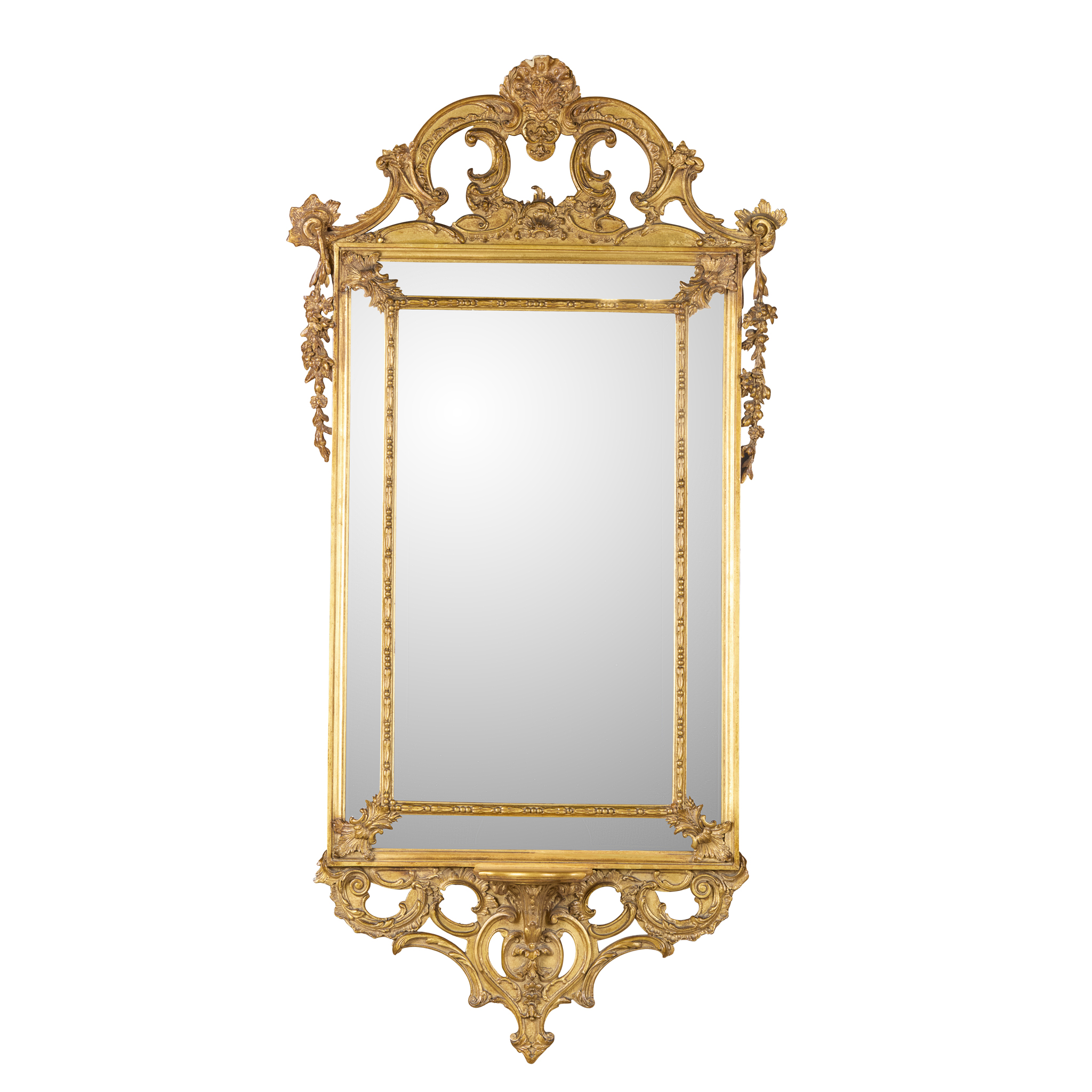GILT GESSO MARGIN PLATE MIRROR