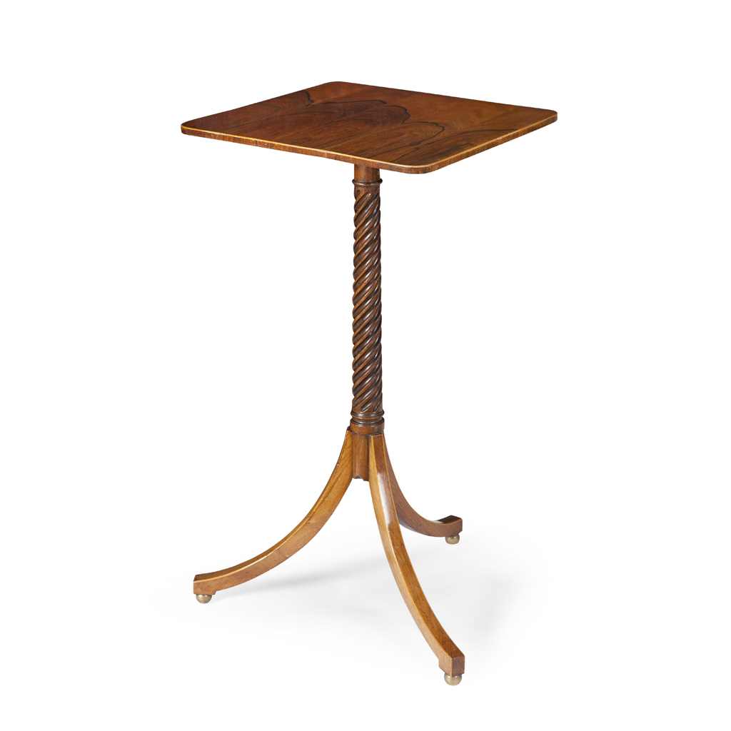 A REGENCY ROSEWOOD TRIPOD TABLE