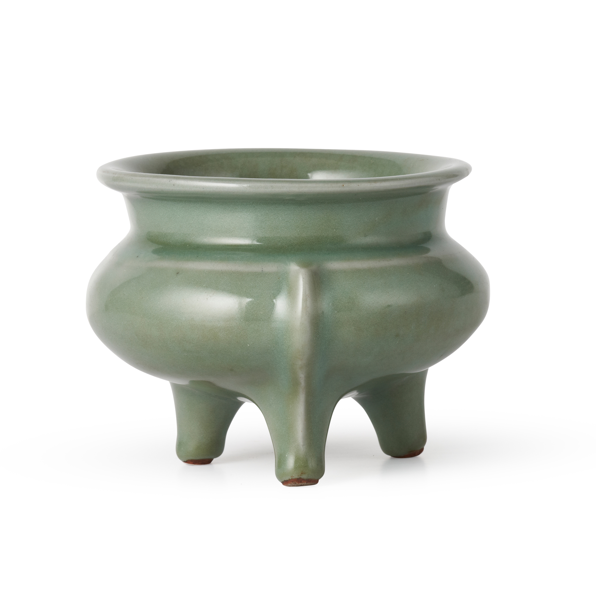 CELADON-GLAZED TRIPOD CENSER, LI