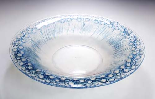 A Lalique opalescent glass bowl,