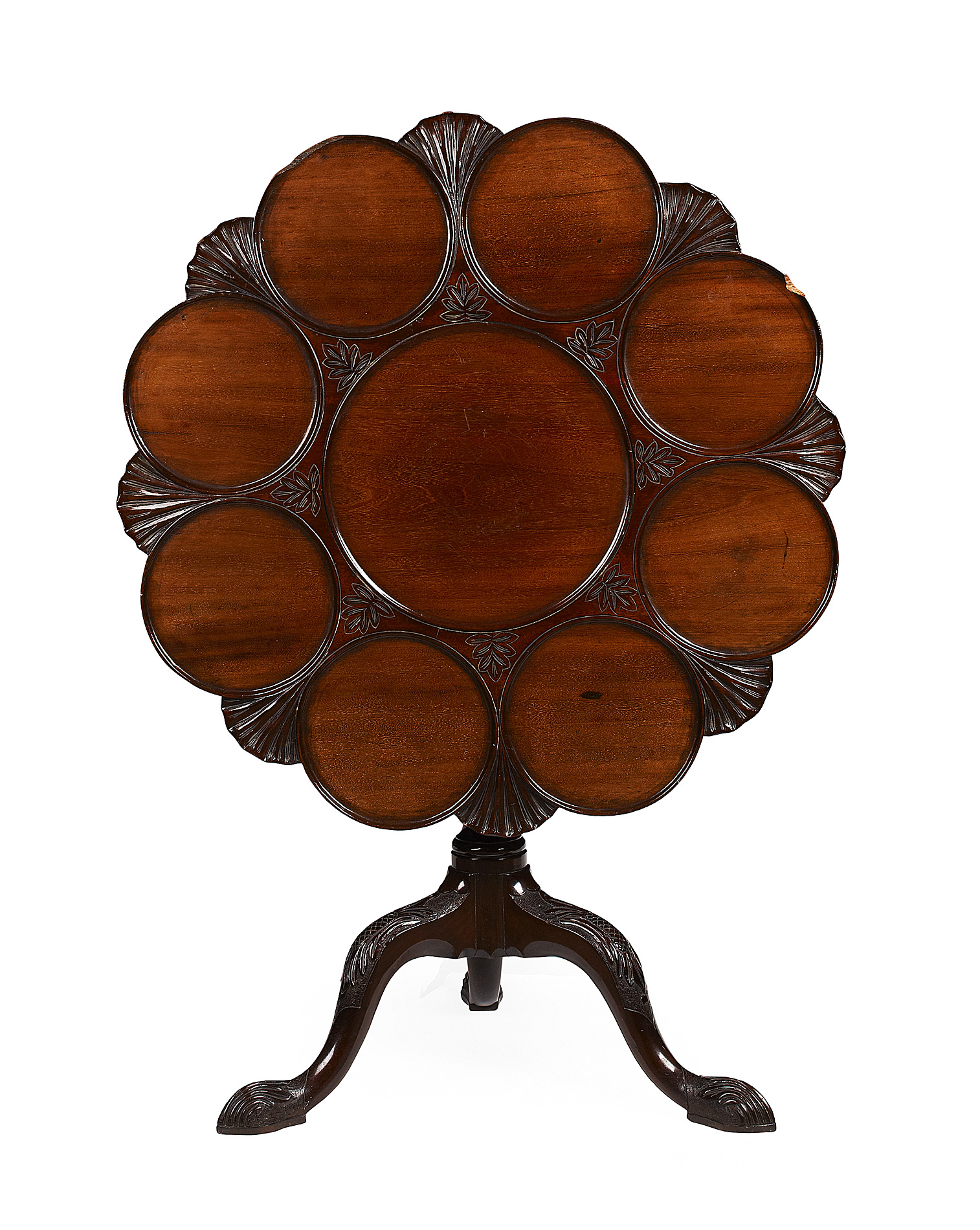 VICTORIAN MAHOGANY TILT TOP SUPPER TABLE