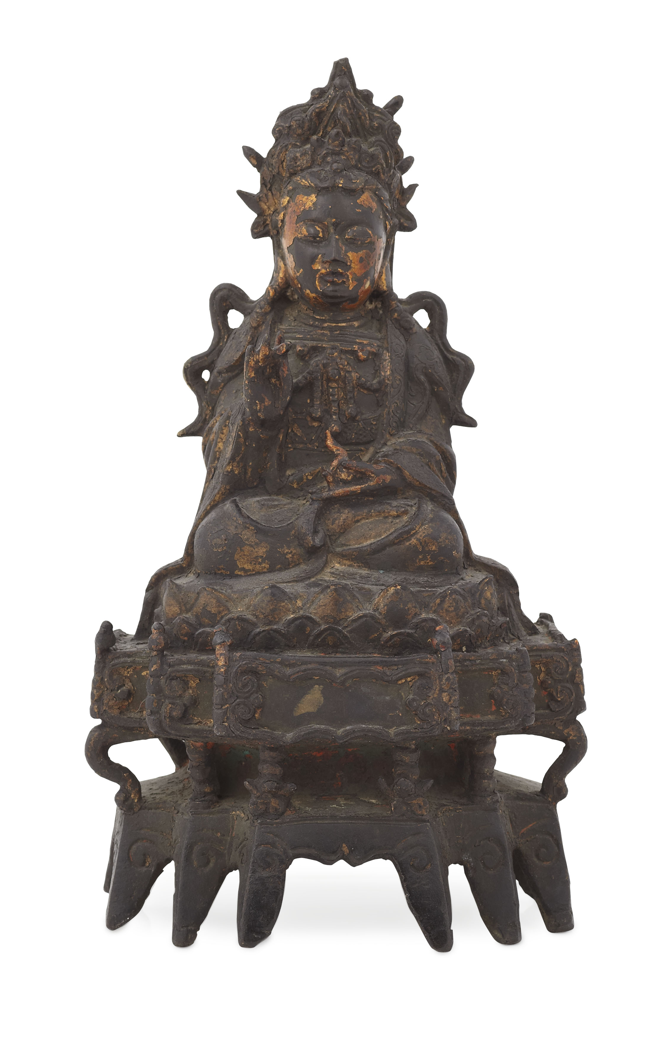 CHINESE BRONZE FIGURE OF GUANYIN