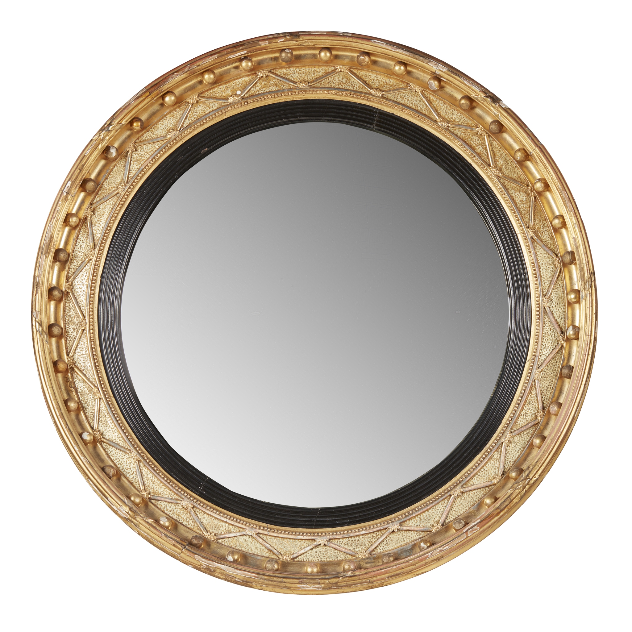 REGENCY GILTWOOD CONVEX MIRROR