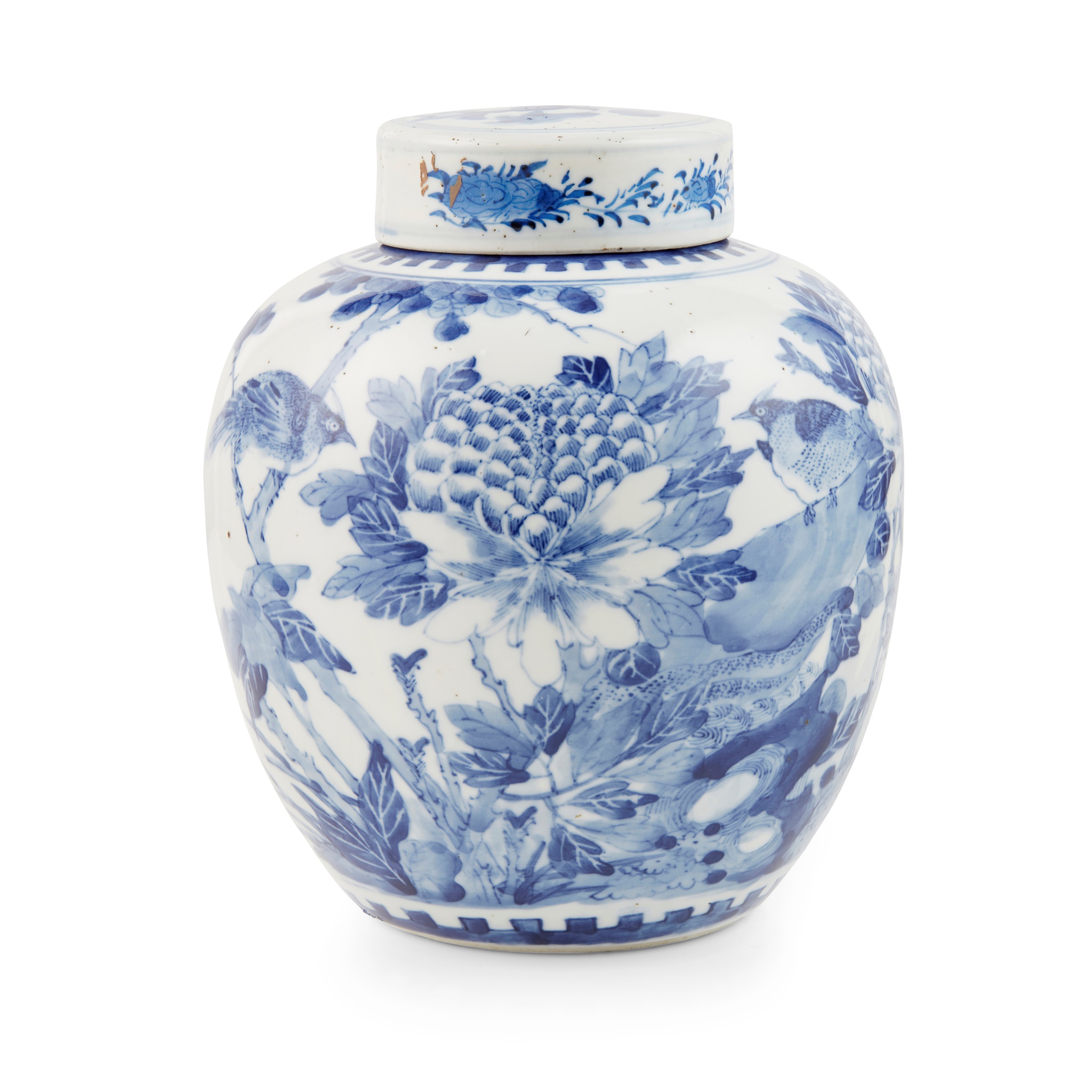 BLUE AND WHITE GINGER JAR