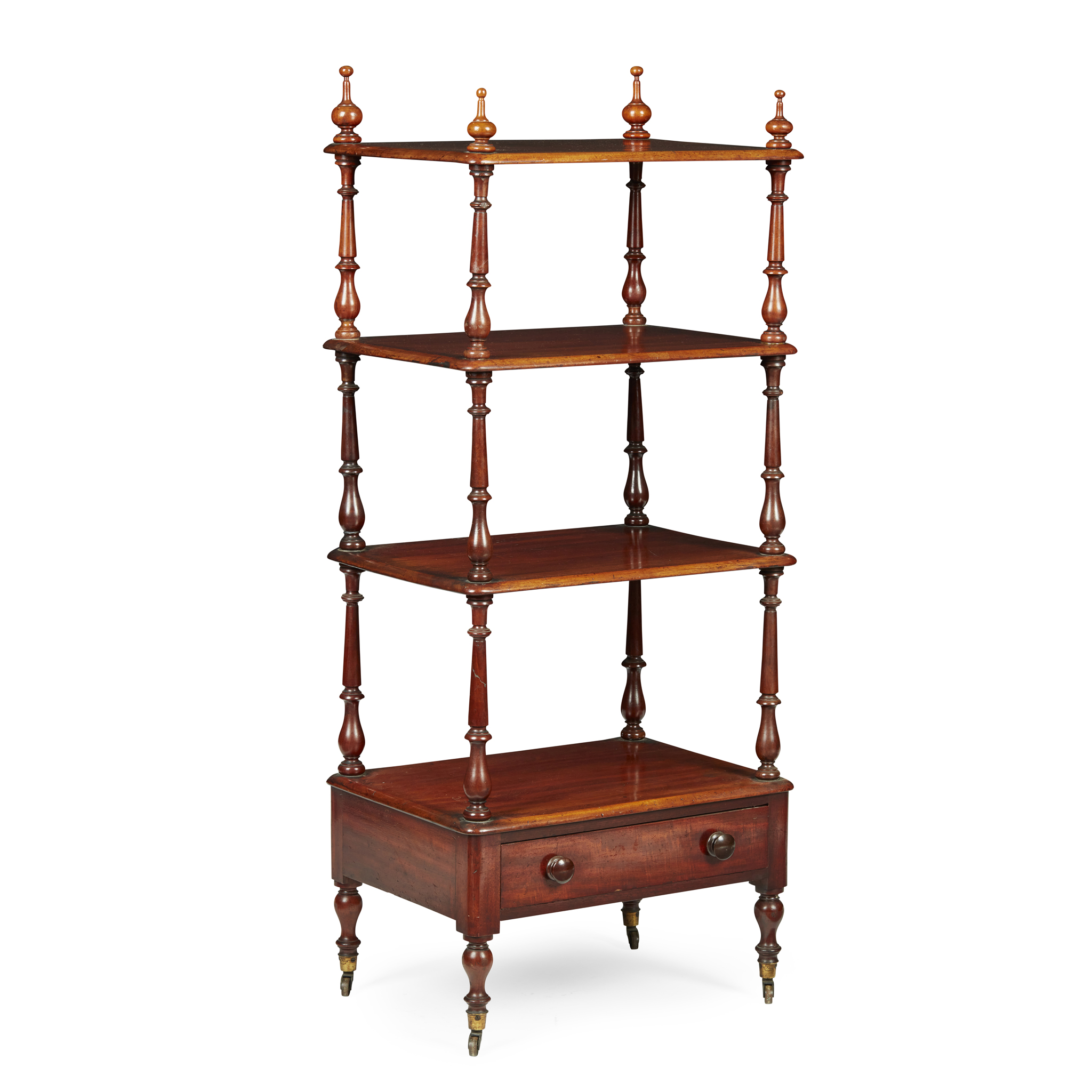 EARLY VICTORIAN MAHOGANY WHATNOT