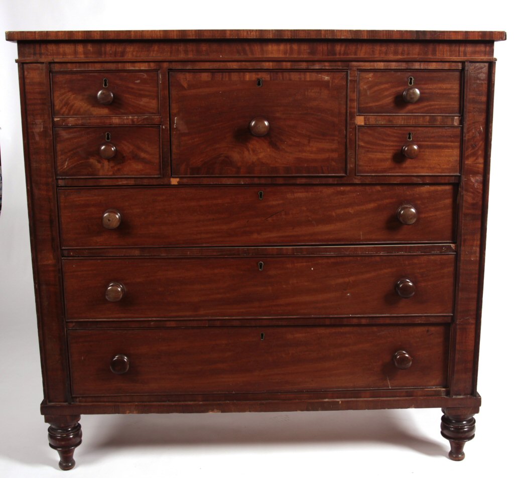 A 19th century mahogany Scotch chest
