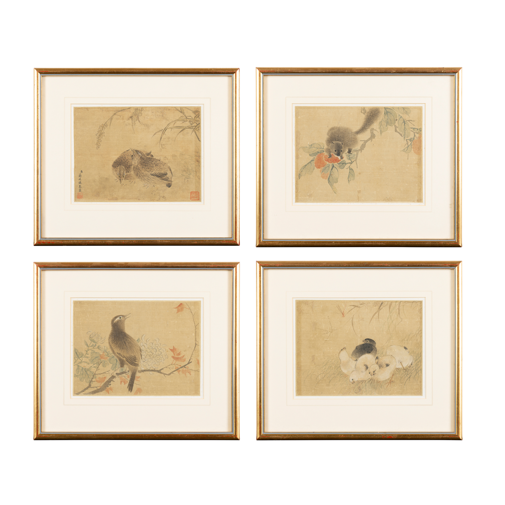 GROUP OF FOUR CHINESE INK PAINTINGS