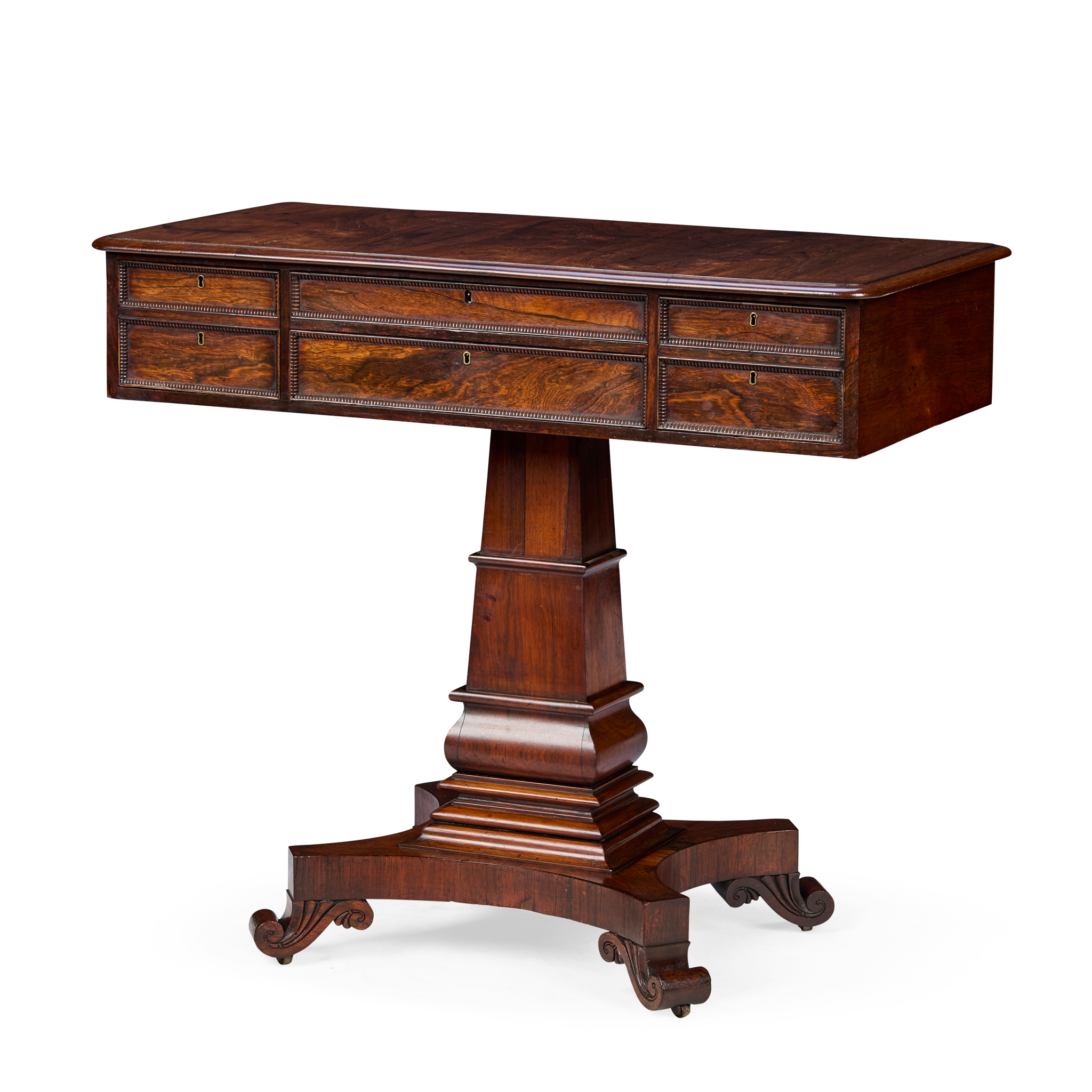 SCOTTISH REGENCY ROSEWOOD PEDESTAL TABLE, ATTRIBUTED TO WILLIAM TROTTER