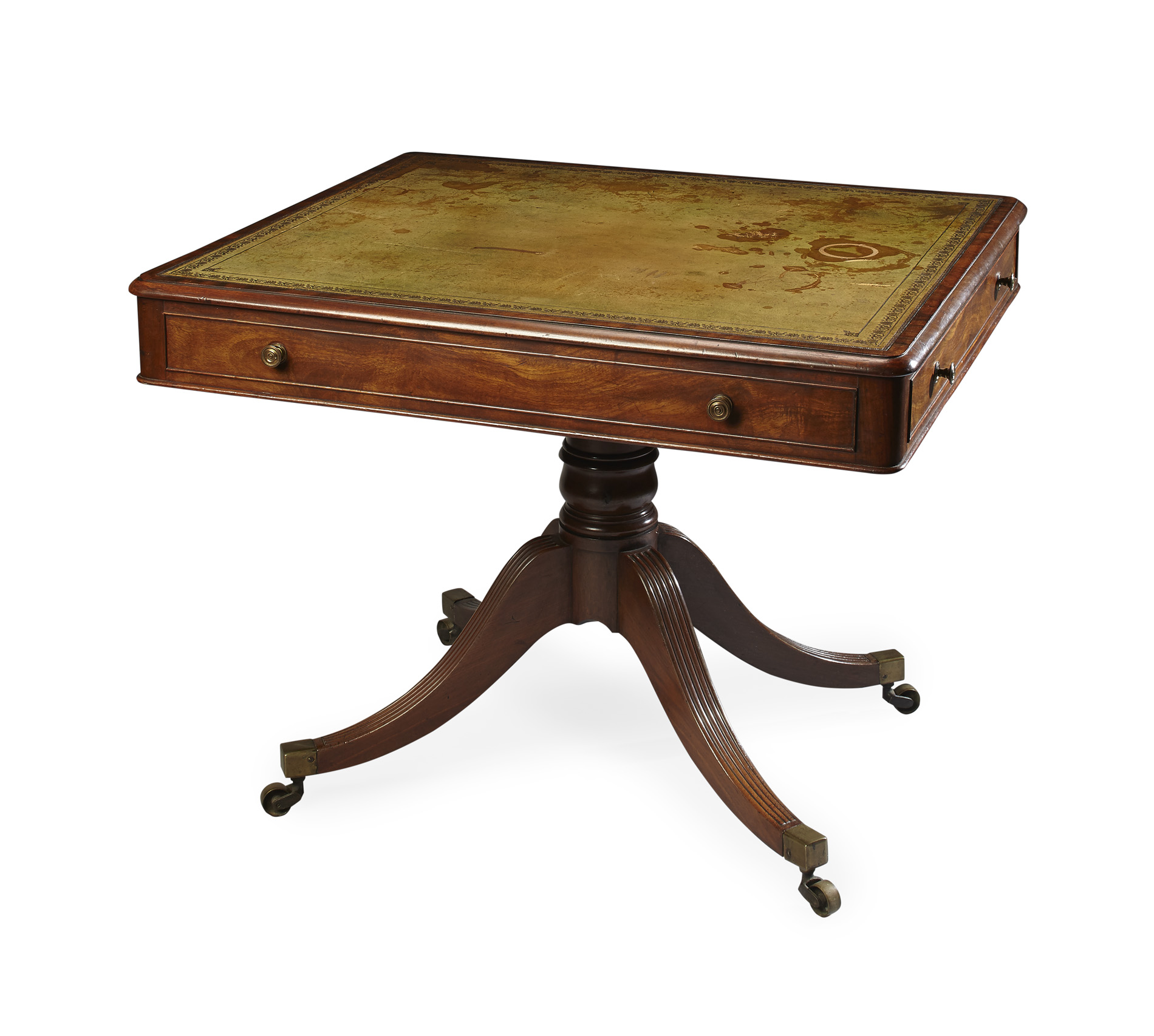GOOD REGENCY MAHOGANY LIBRARY TABLE